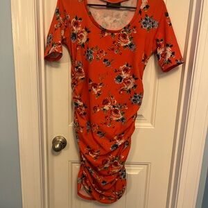 Floral pink Maternity Dress